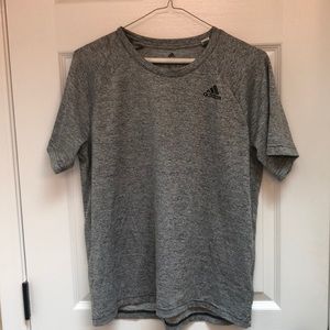 Men’s grey adidas workout shirt size M